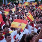 Miles de aficionados disfrutaron en Pamplona de la victoria de la selección española en la final de la Eurocopa.