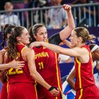 Vega Gimeno, Sandra Ygueravide, Juana Camilion y Gracia Alonso, integrantes del equipo 3x3 de baloncesto femenino de España,