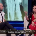 Gonzalo Miró y Marta Nebot en el plató de 'Lazos de sangre'