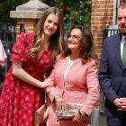 Leonor de Borbón, Paloma Rocasolano y Jesus Ortiz durante la confirmación de Sofia en Madrid en mayo de 2023.