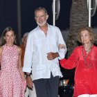 Felipe VI y la Reina Letizia con la Reina Sofia en Mallorca, este pasado 4 de agosto.