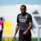 Militao, durante un entrenamiento con el Real Madrid.