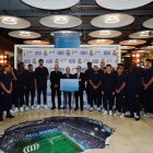 La plantilla del Real Madrid, en la inauguración de The Corner en el aeropuerto.