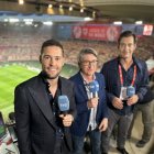 Juan Carlos Rivero, junto a Mario Suárez e Ismael Urzaiz, en la retransmisión de la última final de la Copa del Rey.