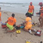 Simulacro en la playa de Puçol