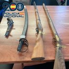 Armas decomisadas por la Policía Nacional