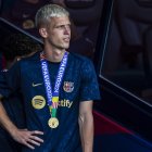 Dani Olmo, con la medalla de la Eurocopa.