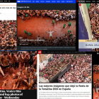 Medios de comunicación hablando sobre La Tomatina