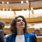 Archivo - La vicepresidenta primera y ministra de Hacienda, María Jesús Montero, durante un pleno en el Senado, a 19 de marzo de 2024, en Madrid (España). La Mesa del Senado ha dado el visto bueno a tramitar la proposición de Ley orgánica de Amnistía y ha.