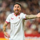 Sergio Ramos, durante un partido con el Sevilla.