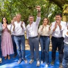 Mazón, con presidente del PP, en un acto en Pontevedra