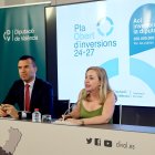 El presidente de la Diputación de Valencia, Vicent Mompó, y la vicepresidenta primera de la institución y diputada de Cooperación Municipal, Natàlia Enguix,