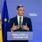 Pedro Sánchez, este miércoles, en el Instituto Cervantes.