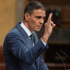 El presidente del Gobierno, Pedro Sánchez, comparece durante una sesión extraordinaria en el Congreso de los Diputados, a 17 de julio de 2024.