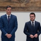 Pedro Sánchez, junto al republicano Pere Aragonés