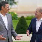 Pedro Sánchez con Olaf Scholz