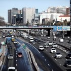 Archivo - Carretera M-30 a su paso por Ventas, en Madrid (España), a 18 de enero de 2021.