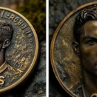 Las monedas que homenajean a Cristiano Ronaldo.