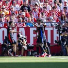 Los jugadores del Barcelona celebran un gol ante el Girona.