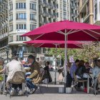 Terraza de un restaurante en el centro de Valencia