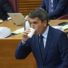 El presidente de la Generalitat Valenciana, Carlos Mazón, durante un debate de política general en Les Corts Valencianas