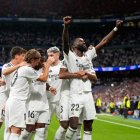 Los jugadores del Real Madrid celebran un gol