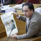 Juanfran Pérez Llorca, síndica del PP, durante el debate de política autonómica.