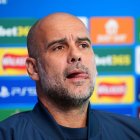 Pep Guardiola, en una rueda de prensa.