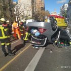 Accidente de tráfico en la calle Guillem de Castro de Valencia / Imagen de archivo.