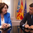 Reunión entre el president de la Generalitat, Carlos Mazón y la rectora de la UA, Amparo Navarro