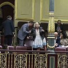 Mujer enferma de polio en la tribuna del Congreso