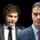 Javier Milei junto a Pedro Sánchez