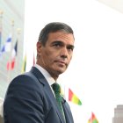 El presidente del Gobierno, Pedro Sánchez, en el edificio de la ONU