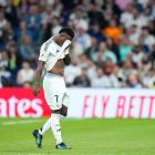 Vinicius, durante un partido del Real Madrid.