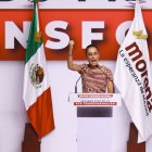 Mexico’s President-elect Claudia Sheinbaum Pardo  speaking  during the Installation of the VII Extraordinary National Congress of MORENA, at the World Trade Center (WTC). on September 22, 2024 in Mexico City, Mexico.