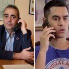 El alcalde de San Fernando de Henares, Javier Corpa, y el cómico David Suárez