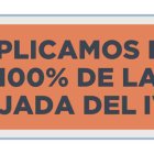 Cartel de Mercadona informando de la bajada del IVA en 2023