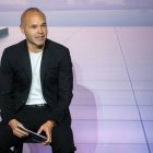 Andrés Iniesta, anunciando su despedida