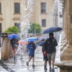 Imagen de un día de lluvia en Sevilla.