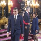 Pedro Sánchez, en la recepción real del pasado sábado.