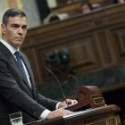 (Foto de ARCHIVO)
El presidente del Gobierno, Pedro Sánchez, interviene durante una sesión plenaria, en el Congreso de los Diputados, a 9 de octubre de 2024, en Madrid (España). Durante la sesión de control, el presidente del Gobierno ha hablado sobre la política migratoria del Ejecutivo y además, algunos grupos parlamentarios como el Partido Popular le han pedido que retire la ley sobre intercambio europeo de antecedentes penales que influye en la condena de los presos de ETA.

Jesús Hellín / Europa Press
09/10/2024