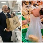 El presidente de Mercadona, Juan Roig, y patatas en el supermercado