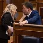 Yolanda Díaz e Iñigo Errejón en el Congreso.