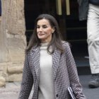 La reina Letizia antes de viajar a Sostres, Asturias.