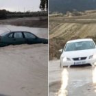 Coches atrapados en inundaciones este martes 29 de octubre en Valencia.