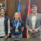 Recepción de la regatista vilera Sara Mengual