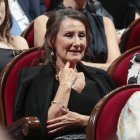 Paloma Rocasolano durante la gala de entrega de los Premios Princesa de Asturias en el Teatro Campoamor de Oviedo.