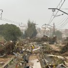 Imagen de las vías en las zonas afectadas del área metropolitana de Valencia