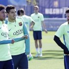 Neymar, Luis Suárez y Messi en el Barcelona.