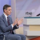 Una de las múltiples entrevistas de TVE a Pedro Sánchez.